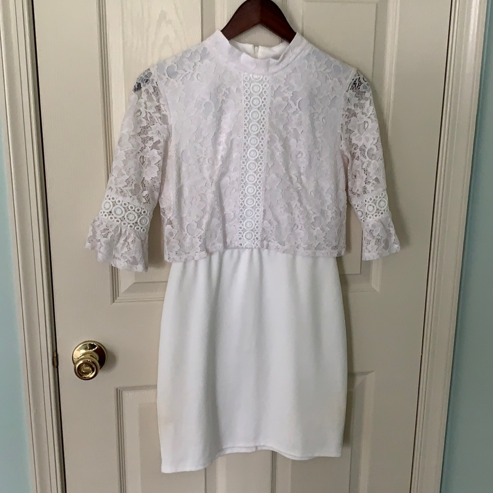 White ASOS Dress for showers and bachelorettes!